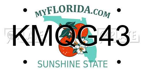 KMQG43 Florida License Plate