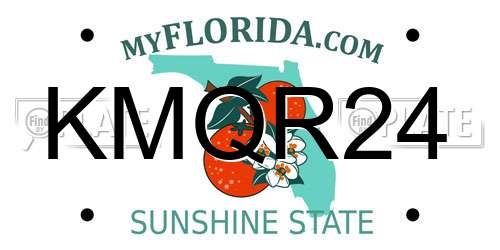 KMQR24 Florida License Plate
