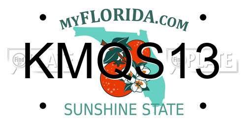 KMQS13 Florida License Plate