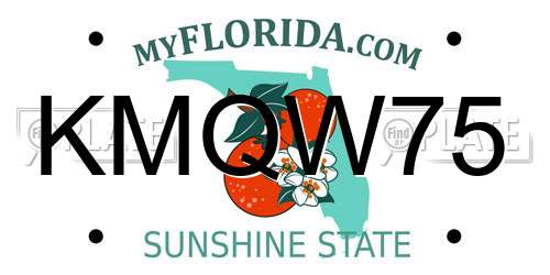 KMQW75 Florida License Plate