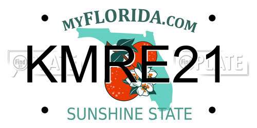 KMRE21 Florida License Plate