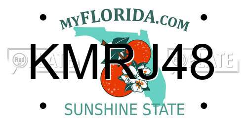 KMRJ48 Florida License Plate