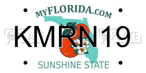 KMRN19 Florida License Plate