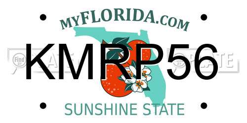 KMRP56 Florida License Plate