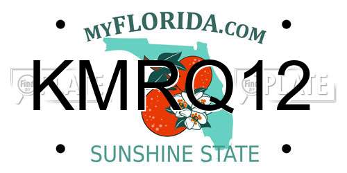 KMRQ12 Florida License Plate