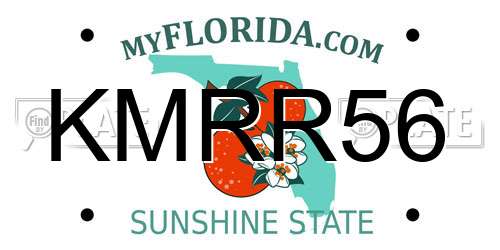 KMRR56 Florida License Plate