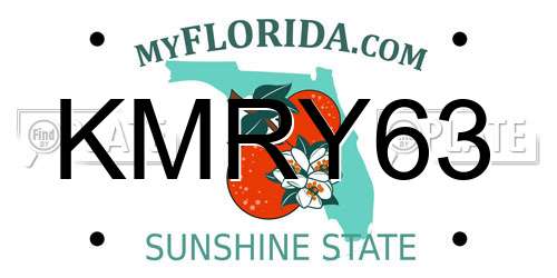 KMRY63 Florida License Plate