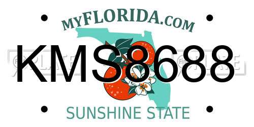 KMS8688 Florida License Plate