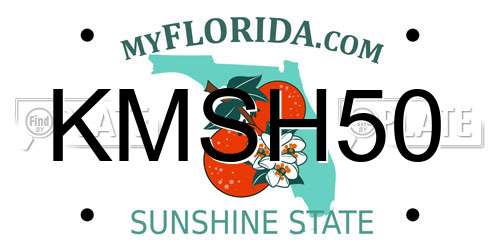 KMSH50 Florida License Plate