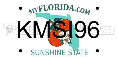 KMSI96 Florida License Plate