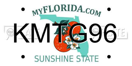 KMTG96 Florida License Plate