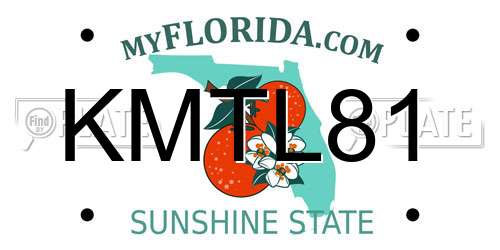KMTL81 Florida License Plate