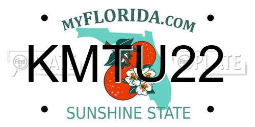 KMTU22 Florida License Plate