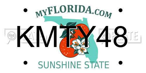 KMTY48 Florida License Plate