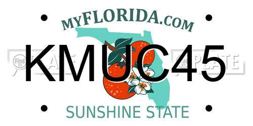KMUC45 Florida License Plate