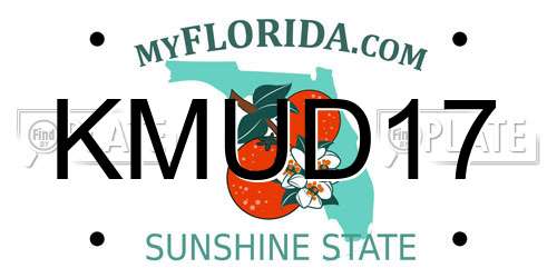 KMUD17 Florida License Plate