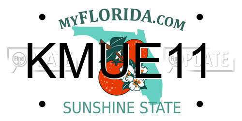 KMUE11 Florida License Plate