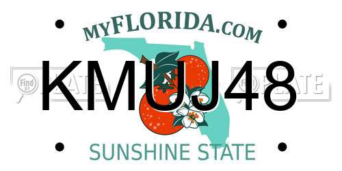 KMUJ48 Florida License Plate