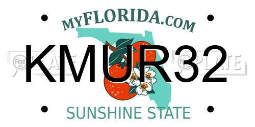 KMUR32 Florida License Plate