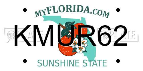 KMUR62 Florida License Plate