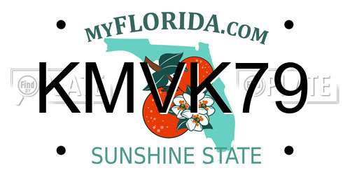KMVK79 Florida License Plate