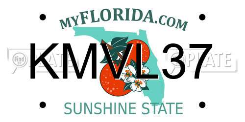 KMVL37 Florida License Plate