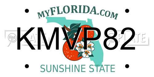KMVP82 Florida License Plate