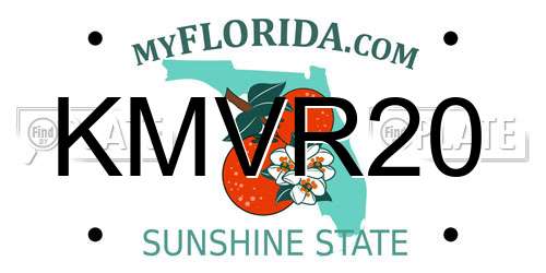KMVR20 Florida License Plate