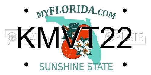 KMVT22 Florida License Plate