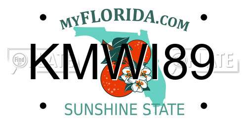 KMWI89 Florida License Plate