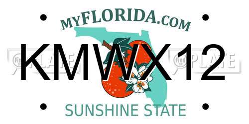 KMWX12 Florida License Plate