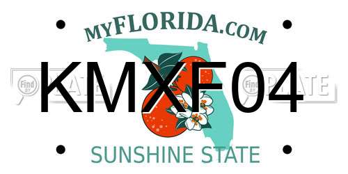 KMXF04 Florida License Plate