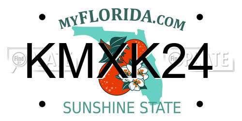 KMXK24 Florida License Plate