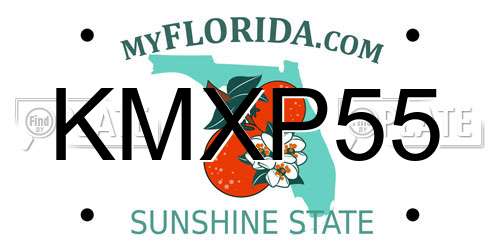 KMXP55 Florida License Plate