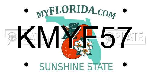 KMYF57 Florida License Plate