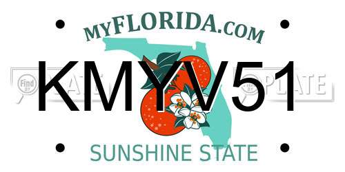 KMYV51 Florida License Plate