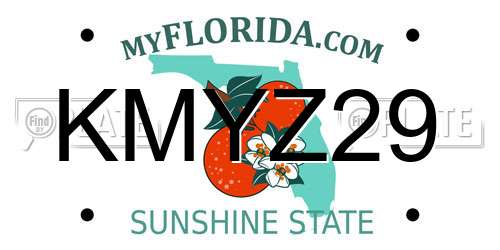 KMYZ29 Florida License Plate