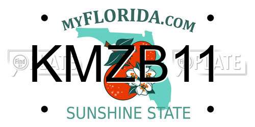 KMZB11 Florida License Plate