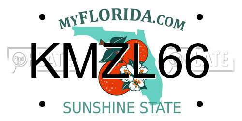 KMZL66 Florida License Plate