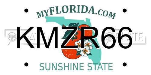 KMZR66 Florida License Plate