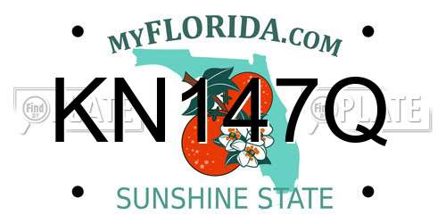 KN147Q Florida License Plate