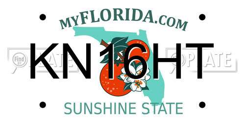 KN16HT Florida License Plate