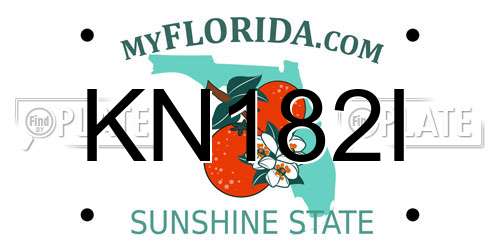 KN182I Florida License Plate