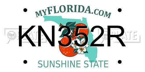 KN352R Florida License Plate