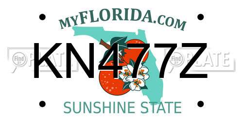 KN477Z Florida License Plate