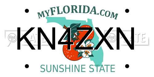 KN4ZXN Florida License Plate