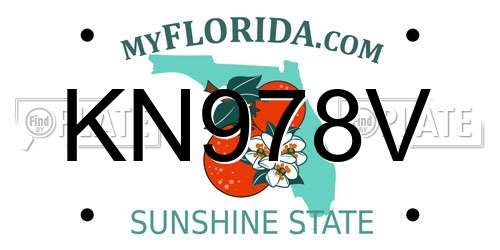 KN978V Florida License Plate