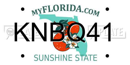 KNBQ41 Florida License Plate