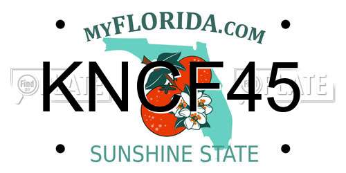 KNCF45 Florida License Plate