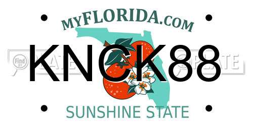 KNCK88 Florida License Plate